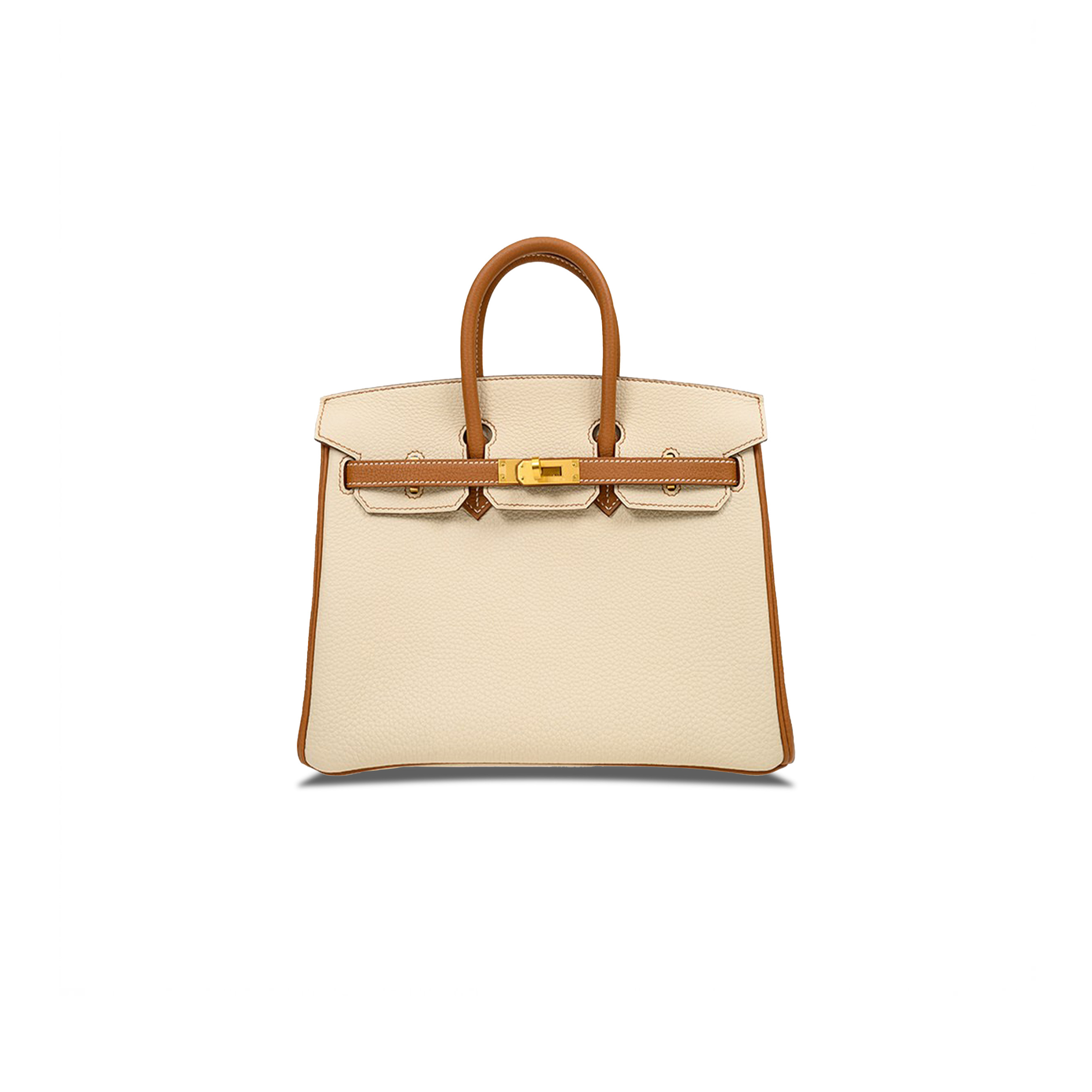 H**mes master birkin 30 epsom sellier milkshake white golden brown gold buckle bag h028368ck3z (30*23*15cm)